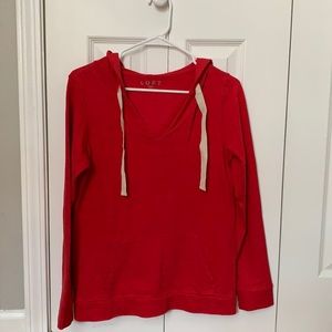 Ann Taylor Loft red throw-on sweatshirt